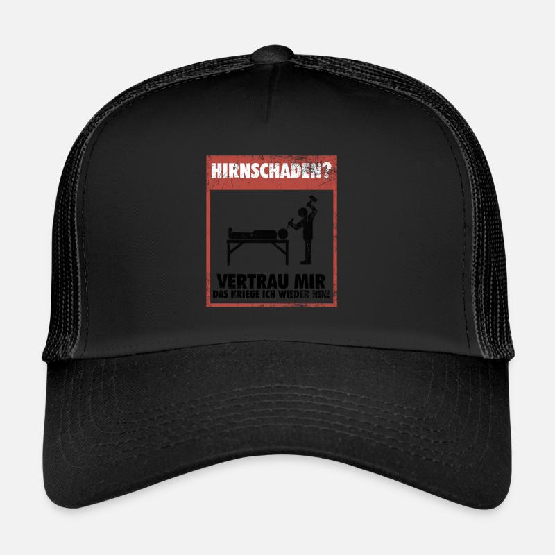 Neurochirurgin Gehirn Beschädigung Doktor Geschenk - Trucker Cap - Schwarz/Schwarz