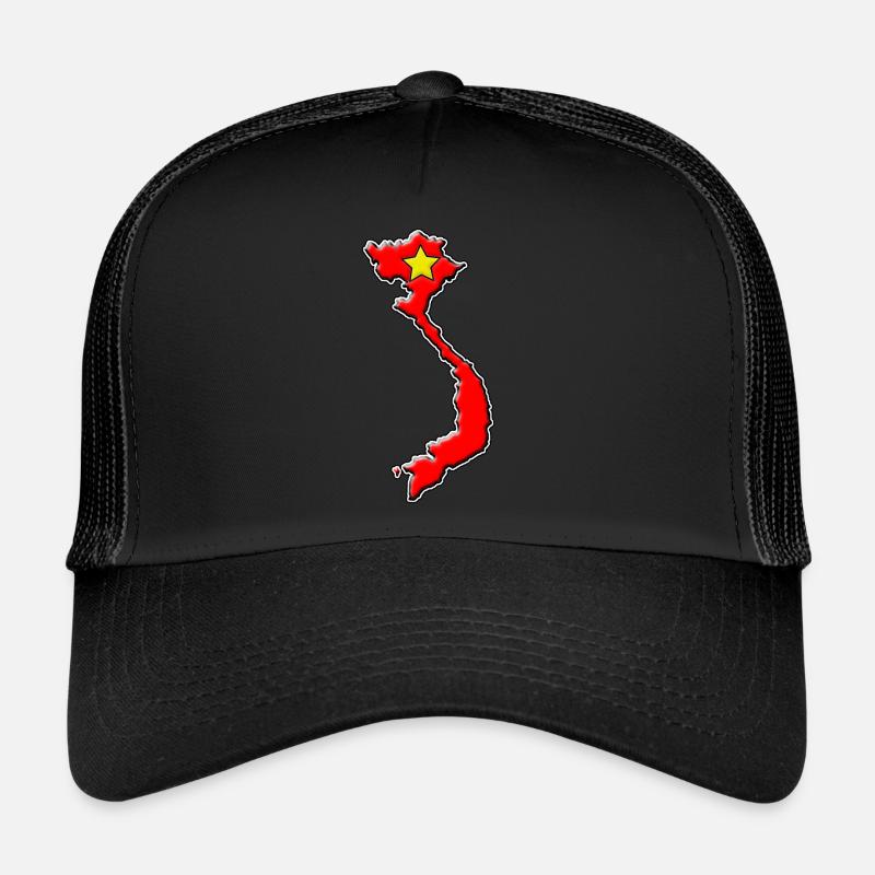 Vietnam flag map Trucker Cap