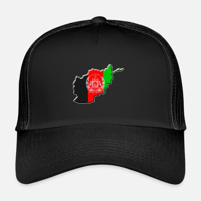 Afghanistan flag map Trucker Cap