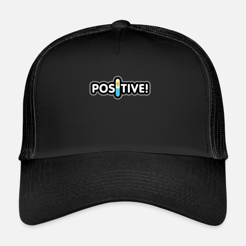 Schwanger Schwangerschaft Geschenk - Trucker Cap - Schwarz/Schwarz