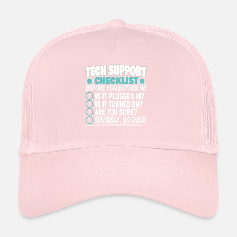 Tech Support Checklist Administrator Technician Trucker Cap