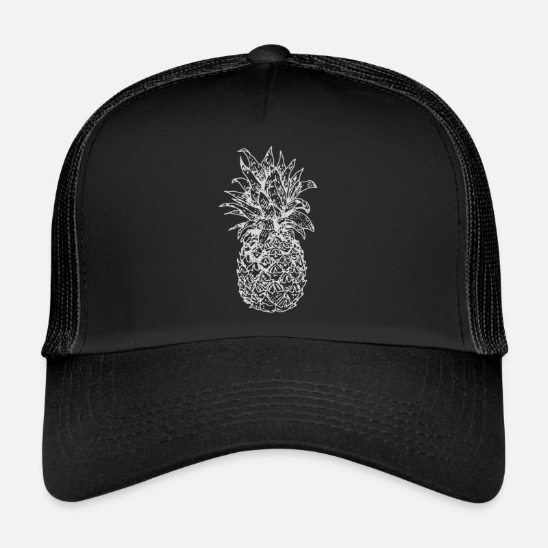 Ananas - Trucker Cap - Schwarz/Schwarz