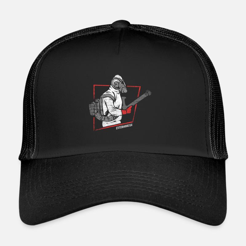 Kammerjäger Schädling Geschenk - Trucker Cap - Schwarz/Schwarz