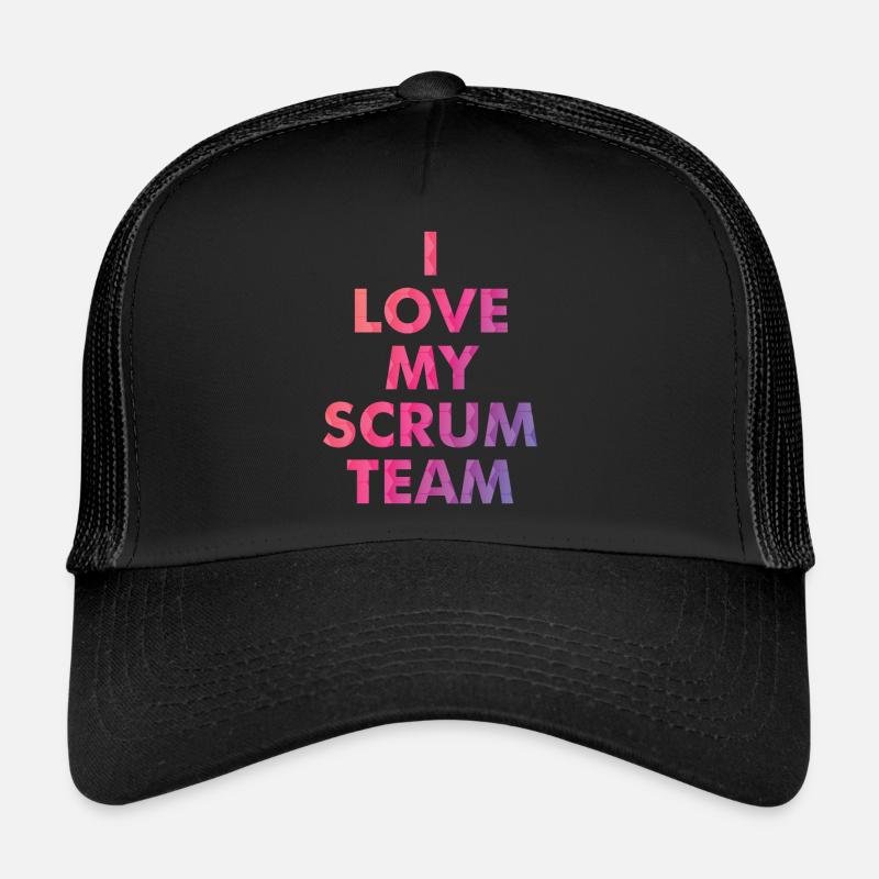 I love my scrum team - Trucker Cap - black/black