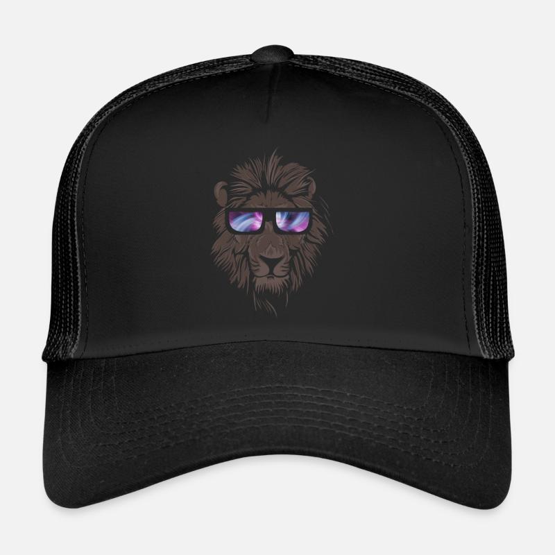 Cooler Löwe mit Brille Raubkatze Löwin Geschenk Trucker Cap
