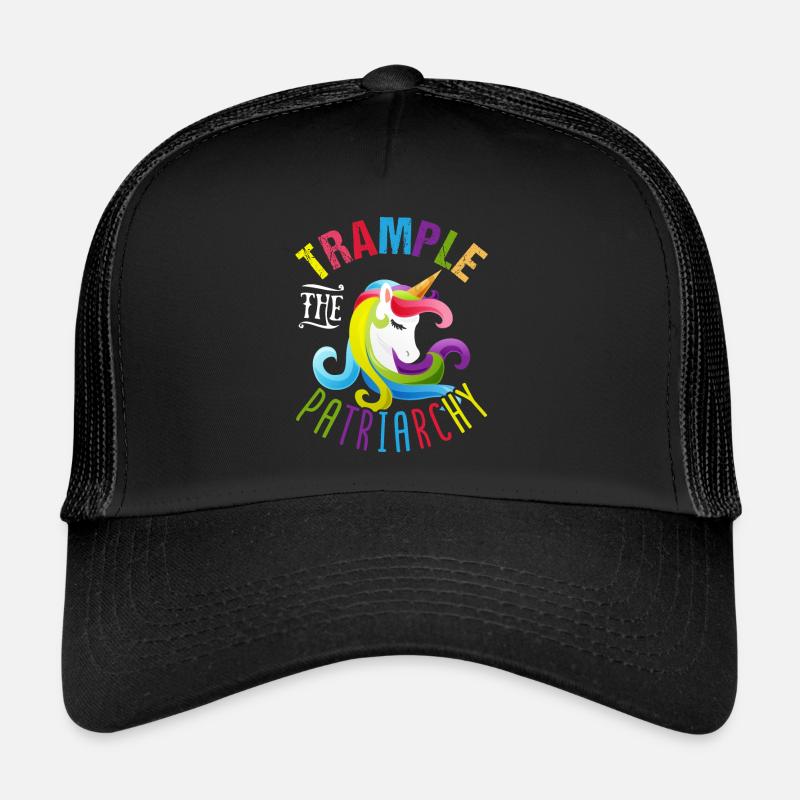 Trample The Patriarchy Unicorn Power - Trucker Cap - Schwarz/Schwarz