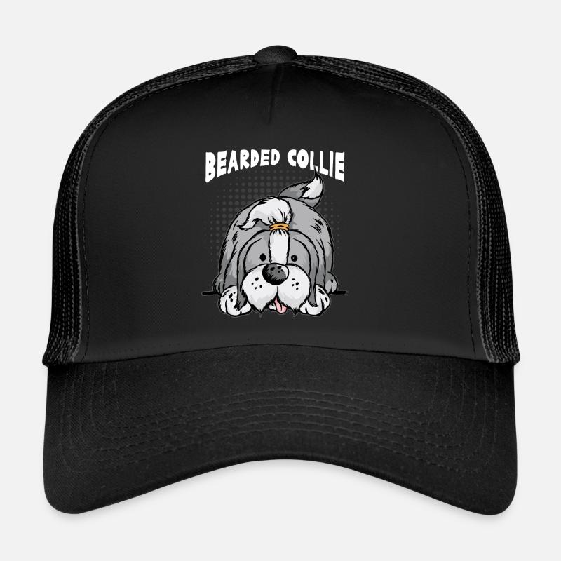 BEARDED COLLIE Border Collie Rough Collies Sheltie Casquette trucker 