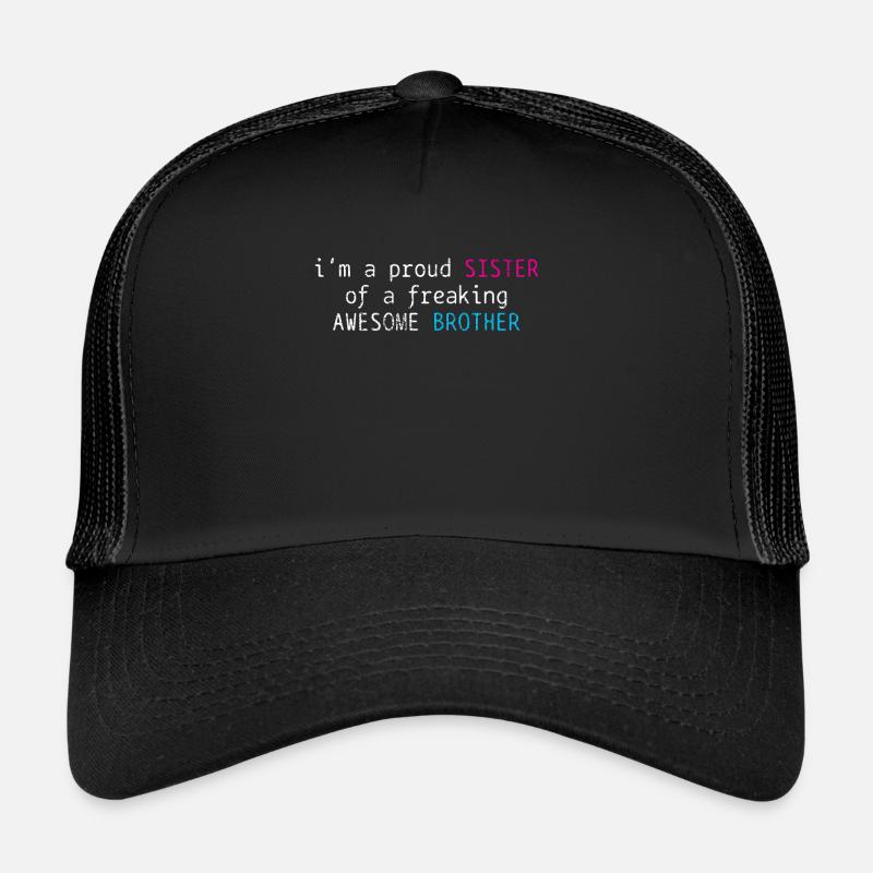 Schwester Bruder - Trucker Cap - Schwarz/Schwarz