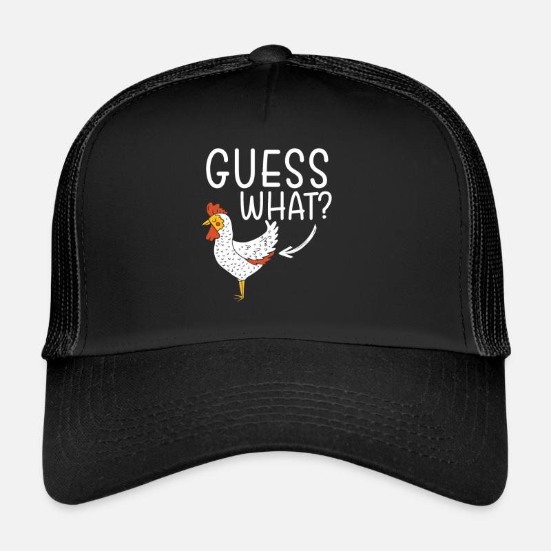 Guess What Chicken Hühner Hahn Huhn Henne Geschenk Trucker Cap