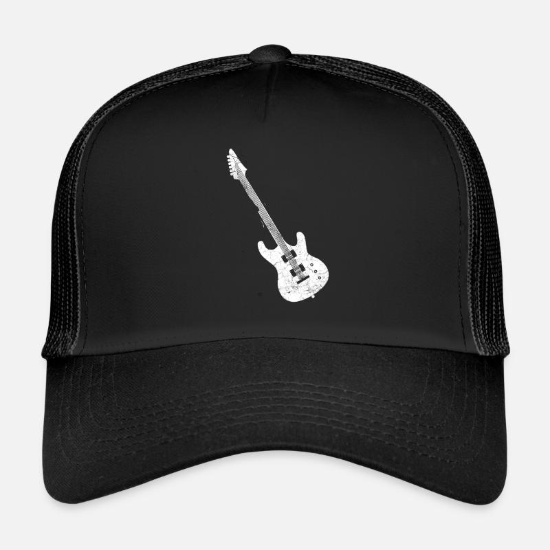 Gitarre - Trucker Cap - Schwarz/Schwarz