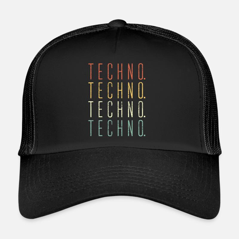 Techno - Trucker Cap - Schwarz/Schwarz