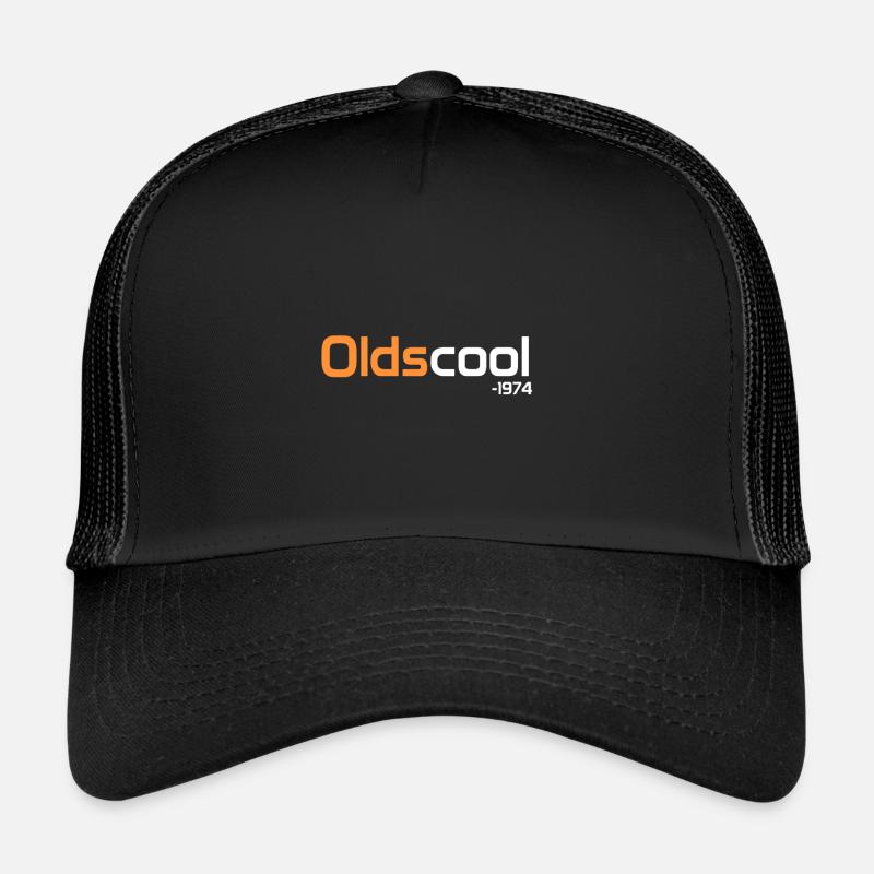 Oldscool 1974 - Trucker Cap - Schwarz/Schwarz