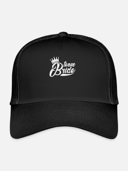 Mariée d'équipe - Casquette trucker  - noir/noir - Devant