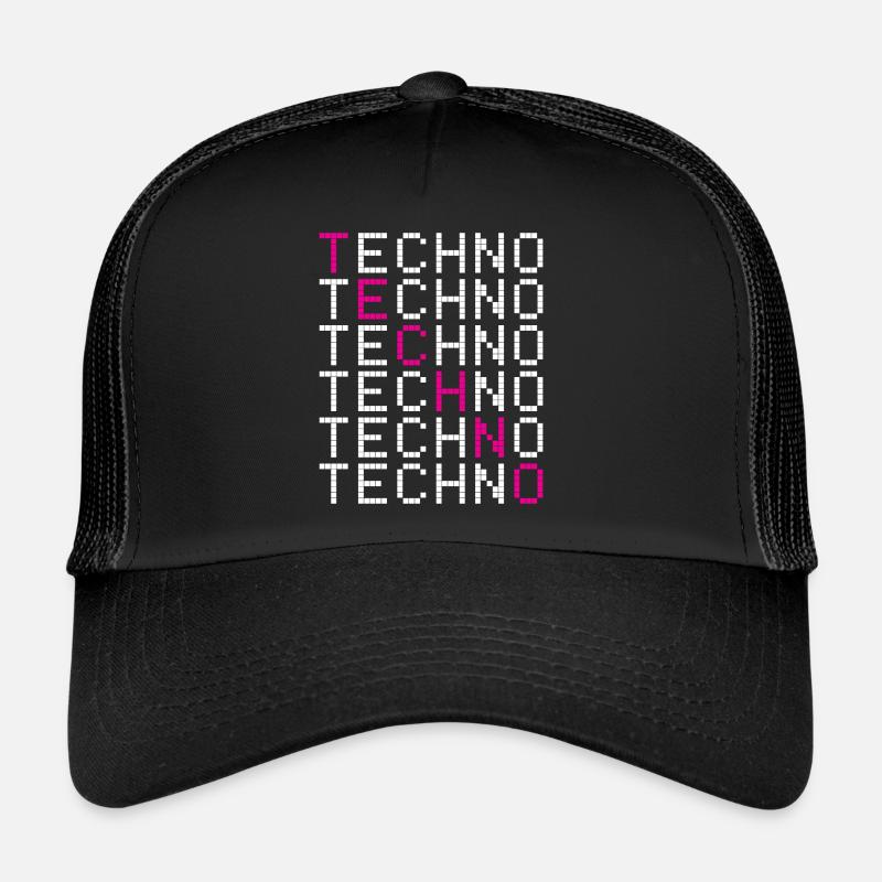 Musique électronique - Casquette trucker  - noir/noir