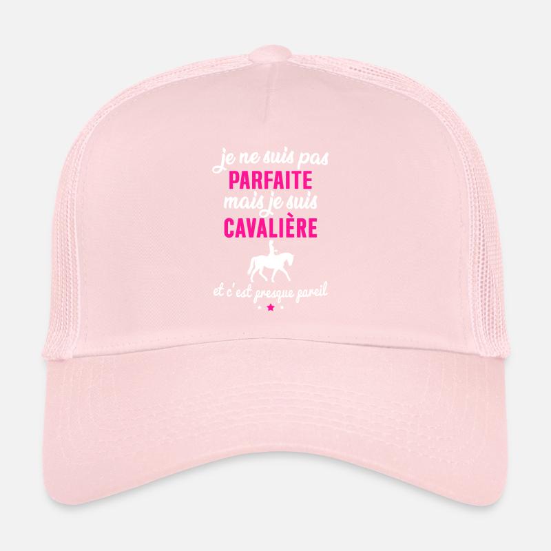 je ne suis pas parfaite mais je suis cavalière Casquette trucker 