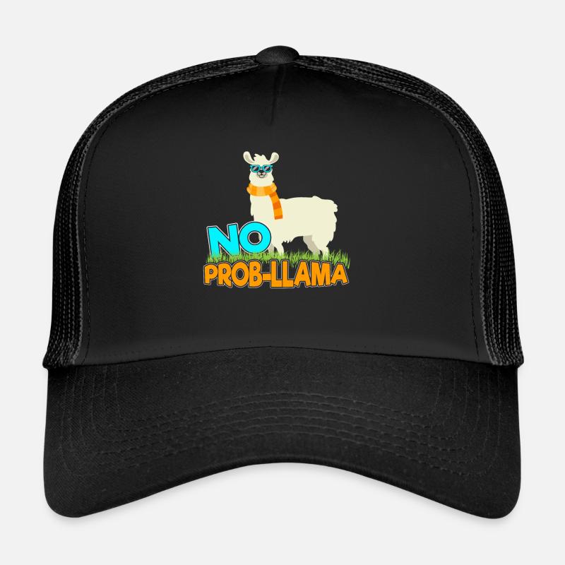 No Prob-Llama Llama Lama Alpaka Kamel Geschenk Trucker Cap