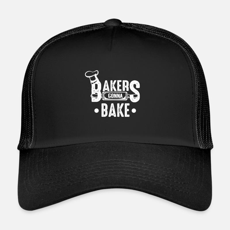 Bäcker werden backen. - Trucker Cap - Schwarz/Schwarz