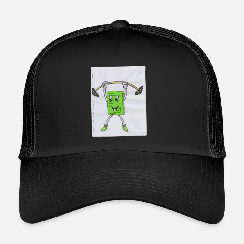 Note Note Note Sport Pumper Drawing Paint Dumbbell Trucker Cap