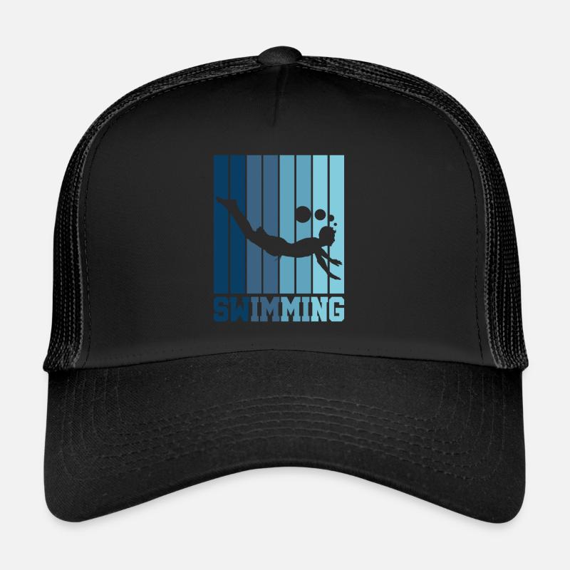 Natation nageurs plongée rétro cadeau Casquette trucker 