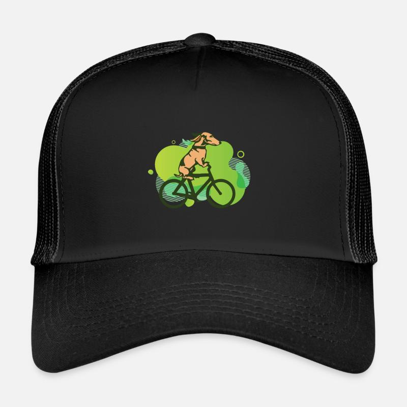 chien cool drôle en vélo Casquette trucker 