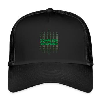 Whisperer informatique - Casquette trucker  - noir/noir - Devant
