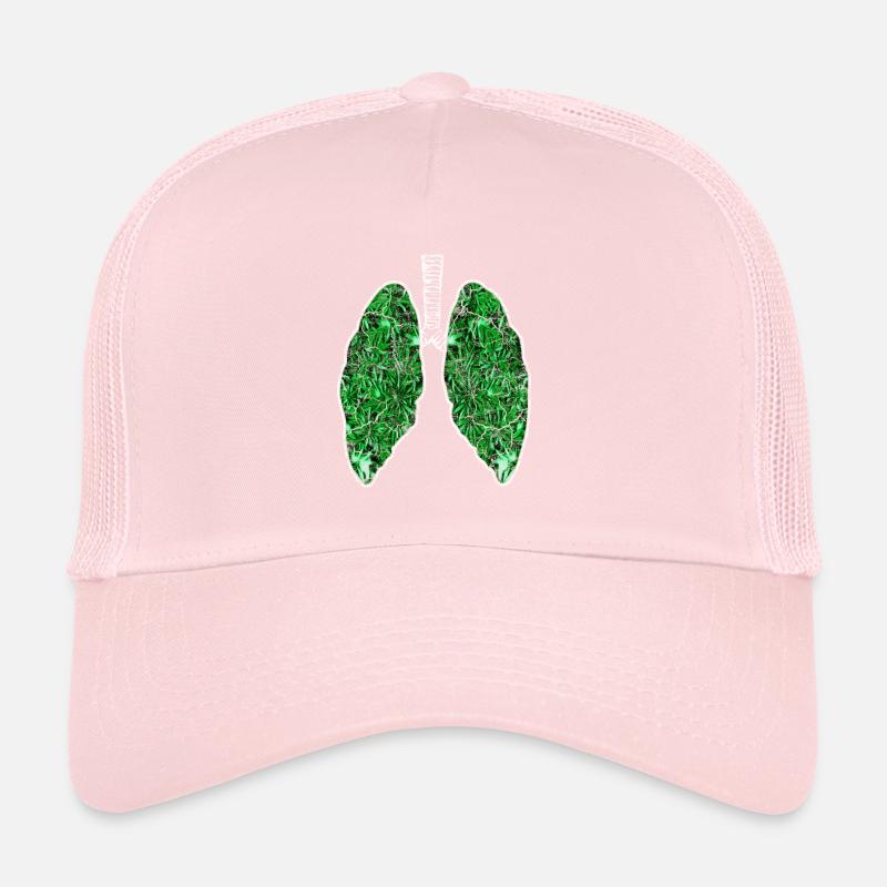 Cannabis Weed Lung Gift Drogues Fumer Niko Casquette trucker 