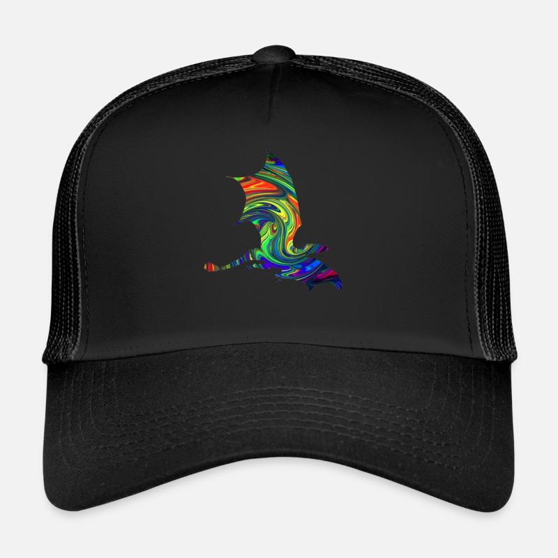 Drache - Trucker Cap - Schwarz/Schwarz