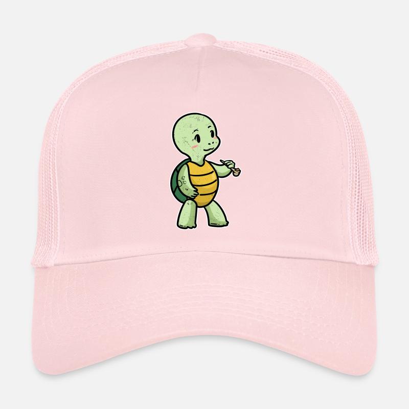 Little Turtle with Pipe Animals Fantasy Trucker Cap
