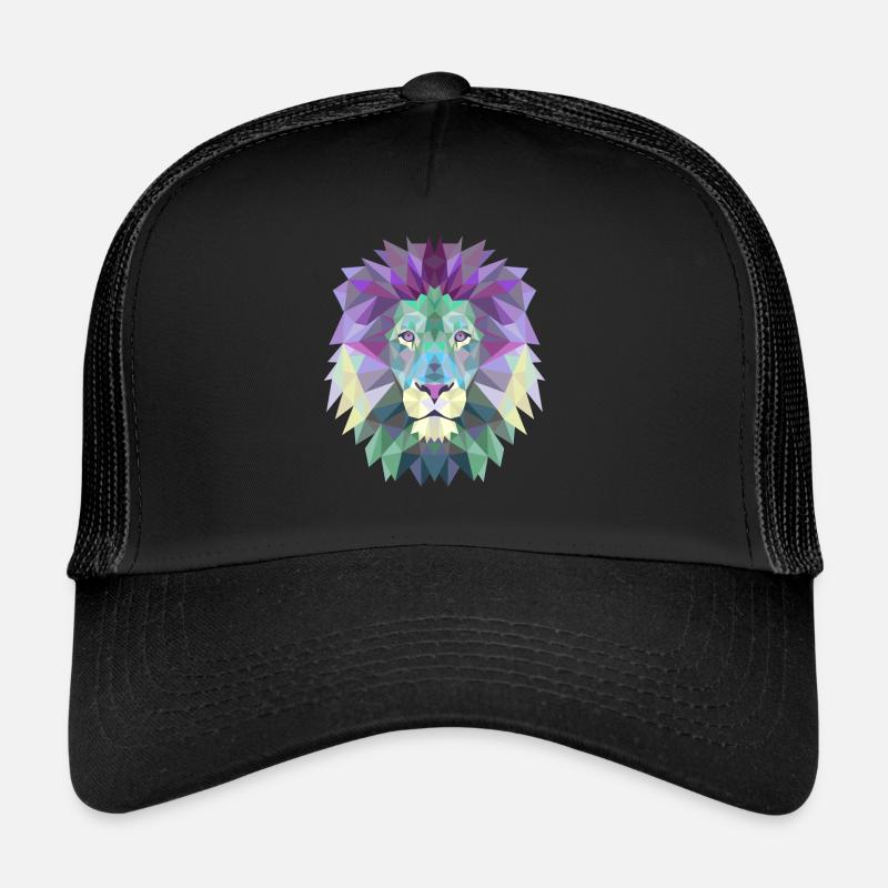 LION POLYGON - Trucker Cap - black/black