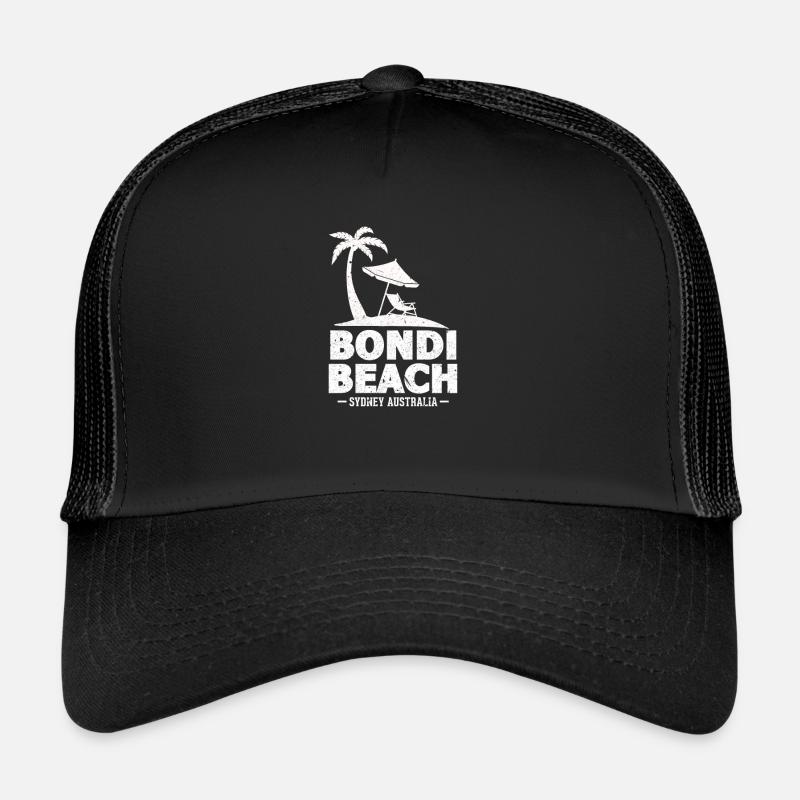 Bondi Beach - Casquette trucker  - noir/noir