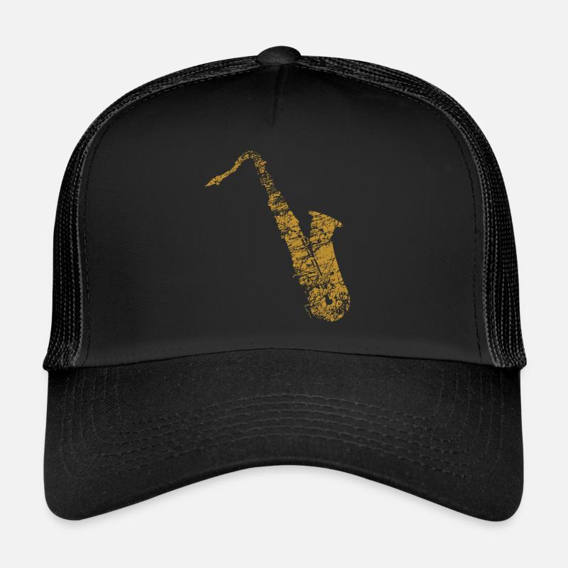 Saxophones doré distressed Casquette trucker 
