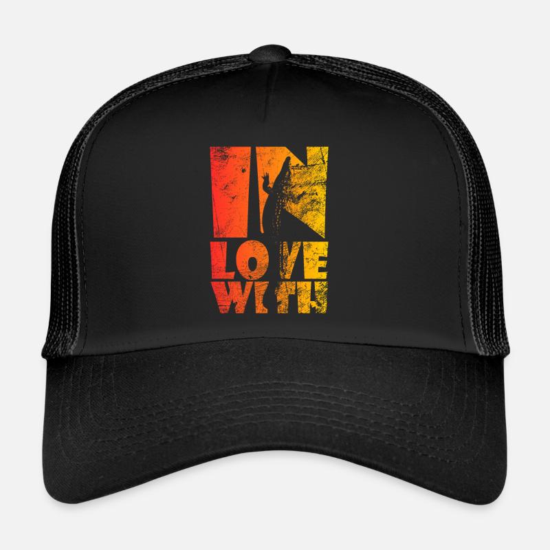 Echsen Liebe - Trucker Cap - Schwarz/Schwarz
