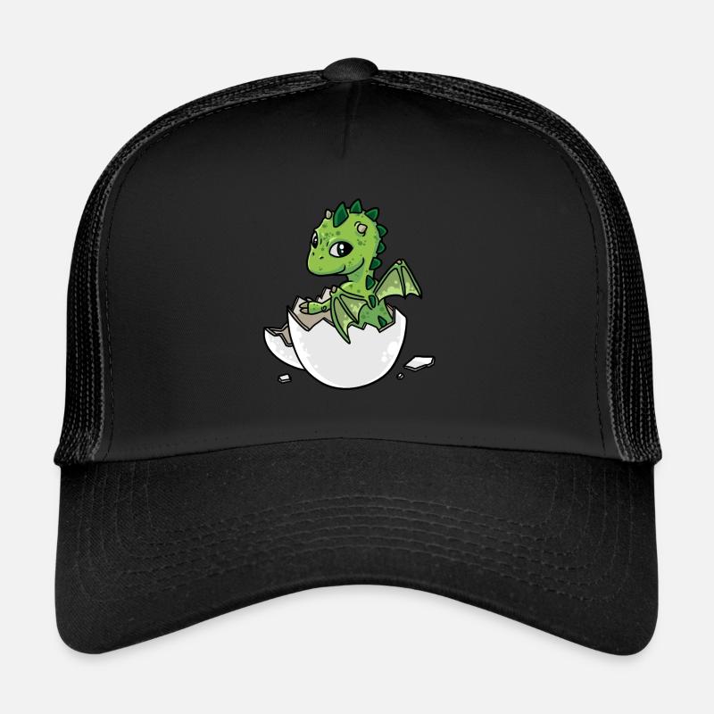 Kleiner Baby Drachen Drachen Geburt Eierschale Ei Trucker Cap