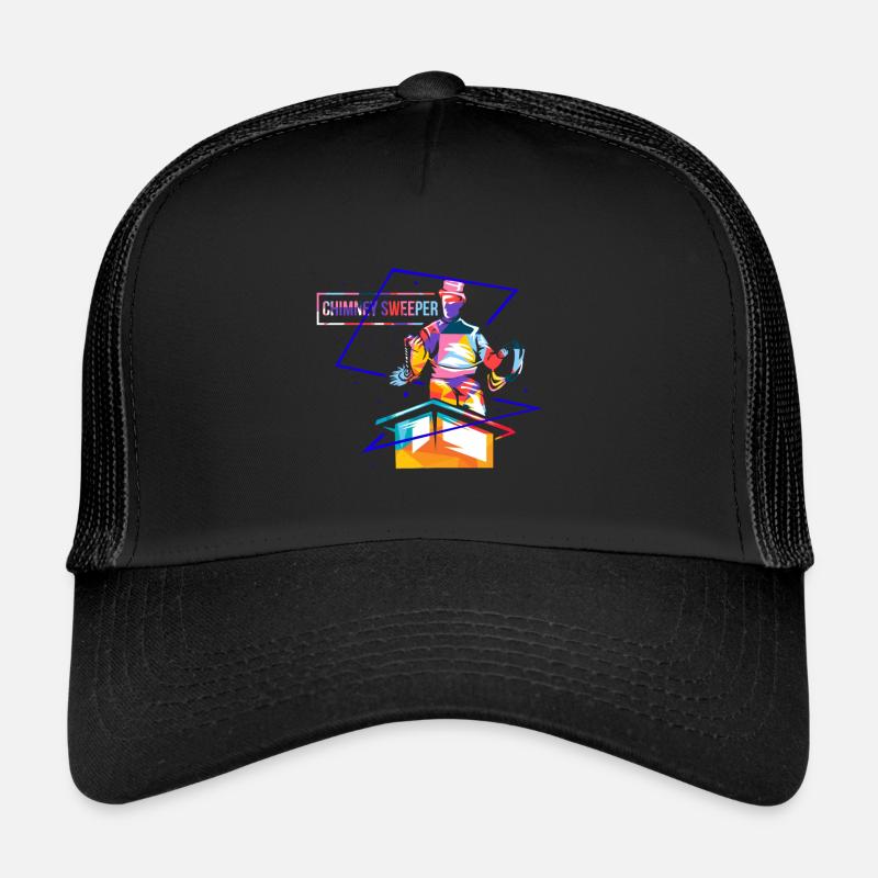 Polygone ramoneur - Casquette trucker - noir/noir