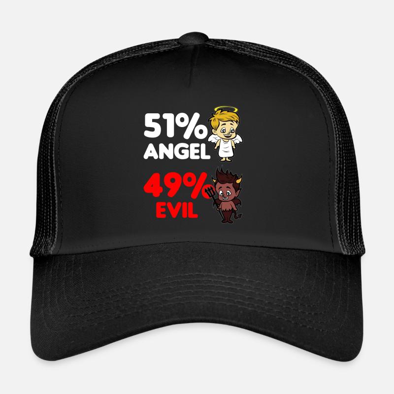 Angel and Devil Angel Devil Relationship Trucker Cap