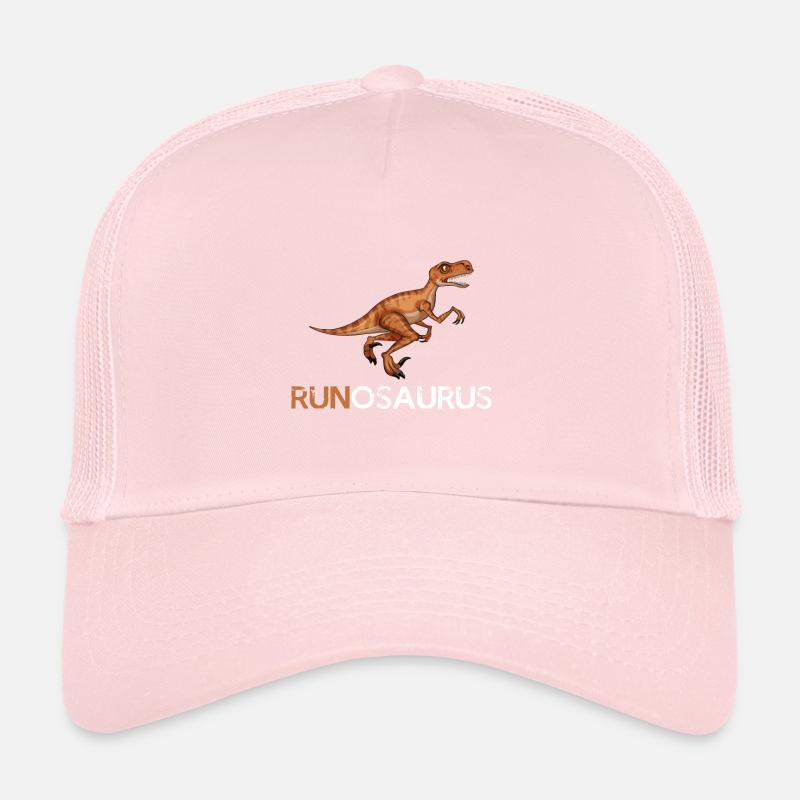 Running Dinosaur Gift Dino Funny Trucker Cap