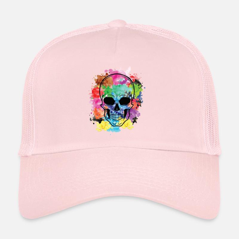 Bunter Totenkopf Trucker Cap