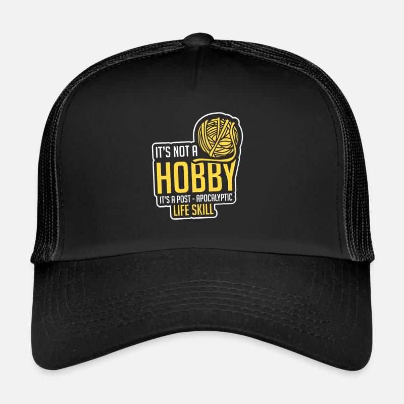 Knitting PostApocalyptic Life Skill Knitter Gift Trucker Cap