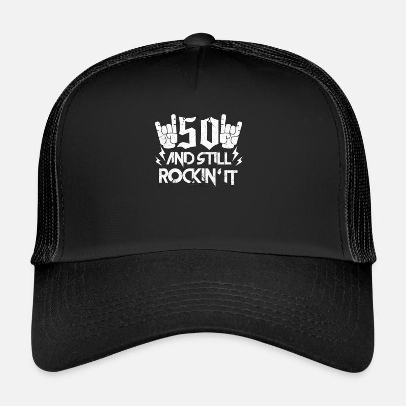 50. Geburtstag - Trucker Cap - Schwarz/Schwarz