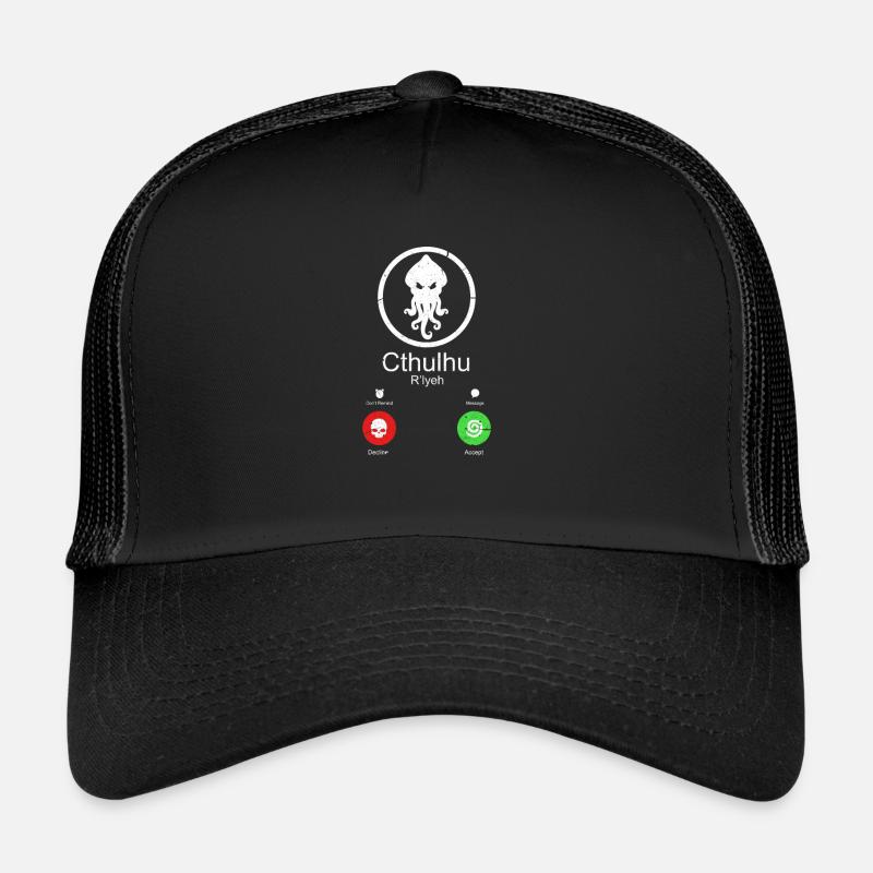 Cthulhu - Casquette trucker  - noir/noir