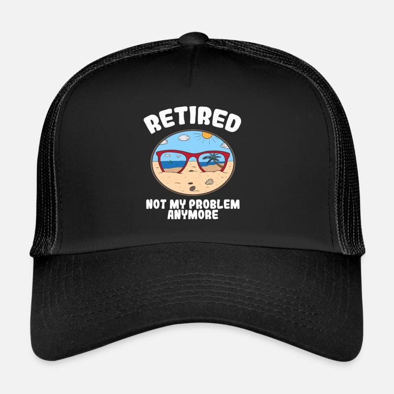 Pension Ruhestand Rente Rentner Arbeit Geschenk - Trucker Cap - Schwarz/Schwarz