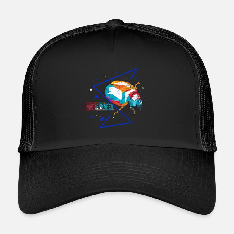 Marienkäfer Polygon - Trucker Cap - Schwarz/Schwarz