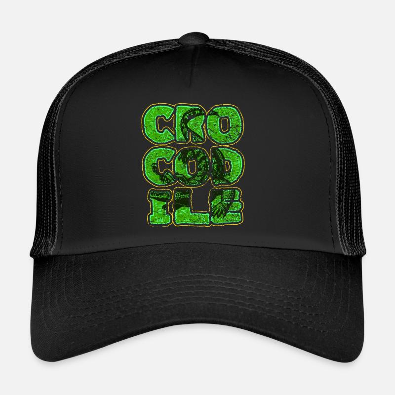 Crocodile Aligator predator reptile gift Trucker Cap