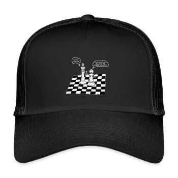 Schachmatt - Trucker Cap - Schwarz/Schwarz - Vorne