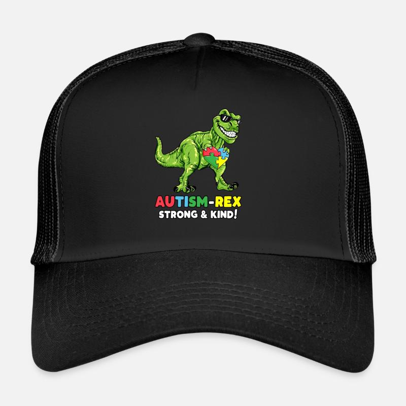 Autismus T-Rex Dino stark und nett Autist Geschenk Trucker Cap