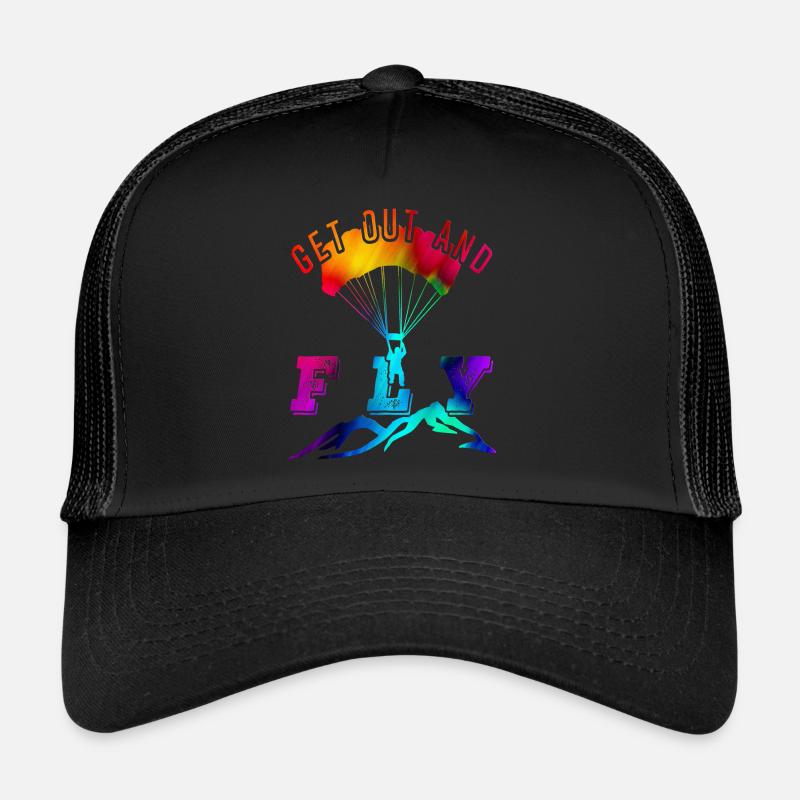 Paragliding - Trucker Cap - Schwarz/Schwarz