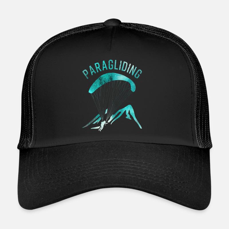 Paragliding - Trucker Cap - Schwarz/Schwarz