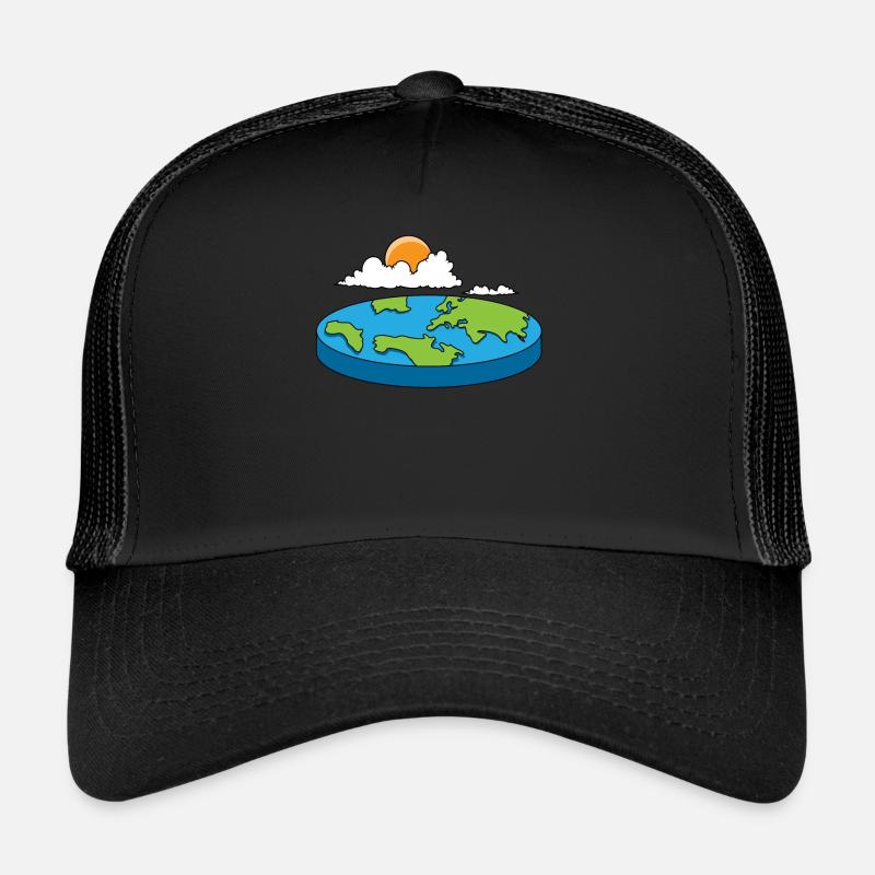 Flat earth globe sphere disk planet gift Trucker Cap