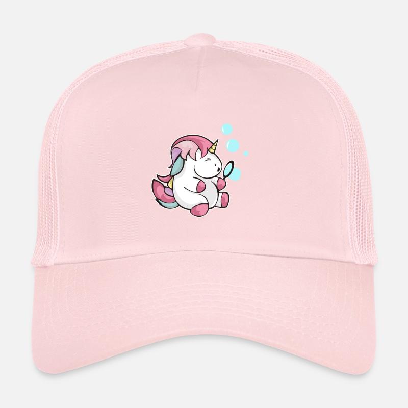 Unicorn soap bubbles blowing glitter child gift Trucker Cap