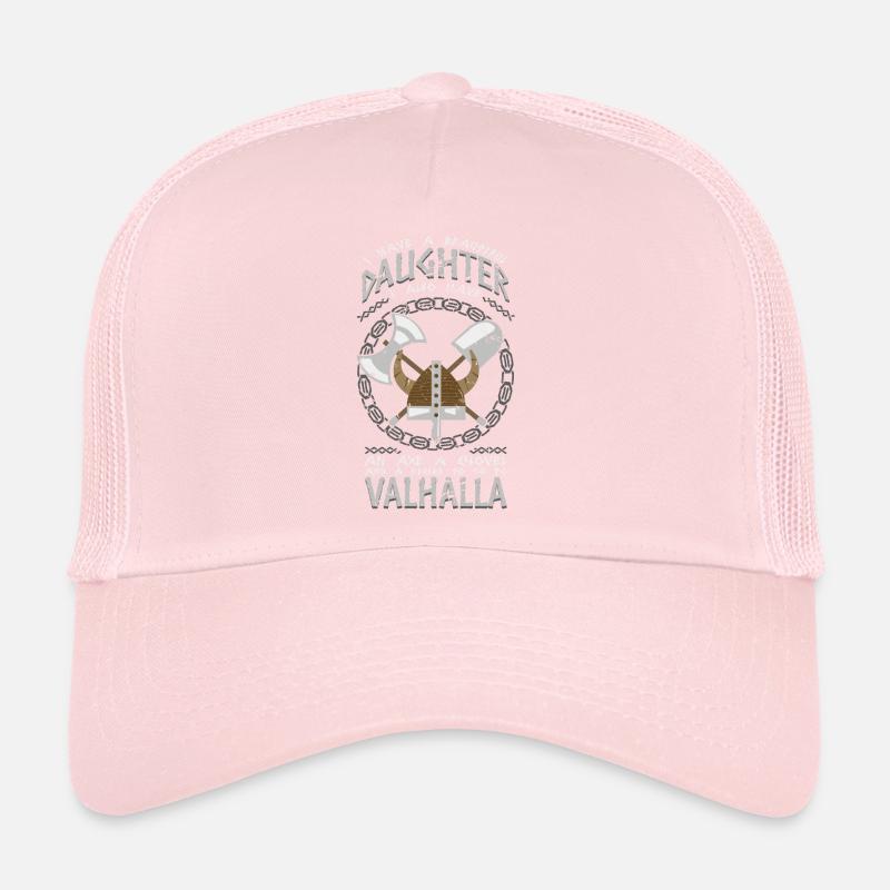 Viking dad dad daughter Walhalla gift Trucker Cap